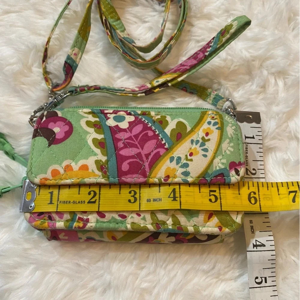 Vera Bradley Paisley Bifold Zipper Crossbody Wallet - Picture 7 of 7